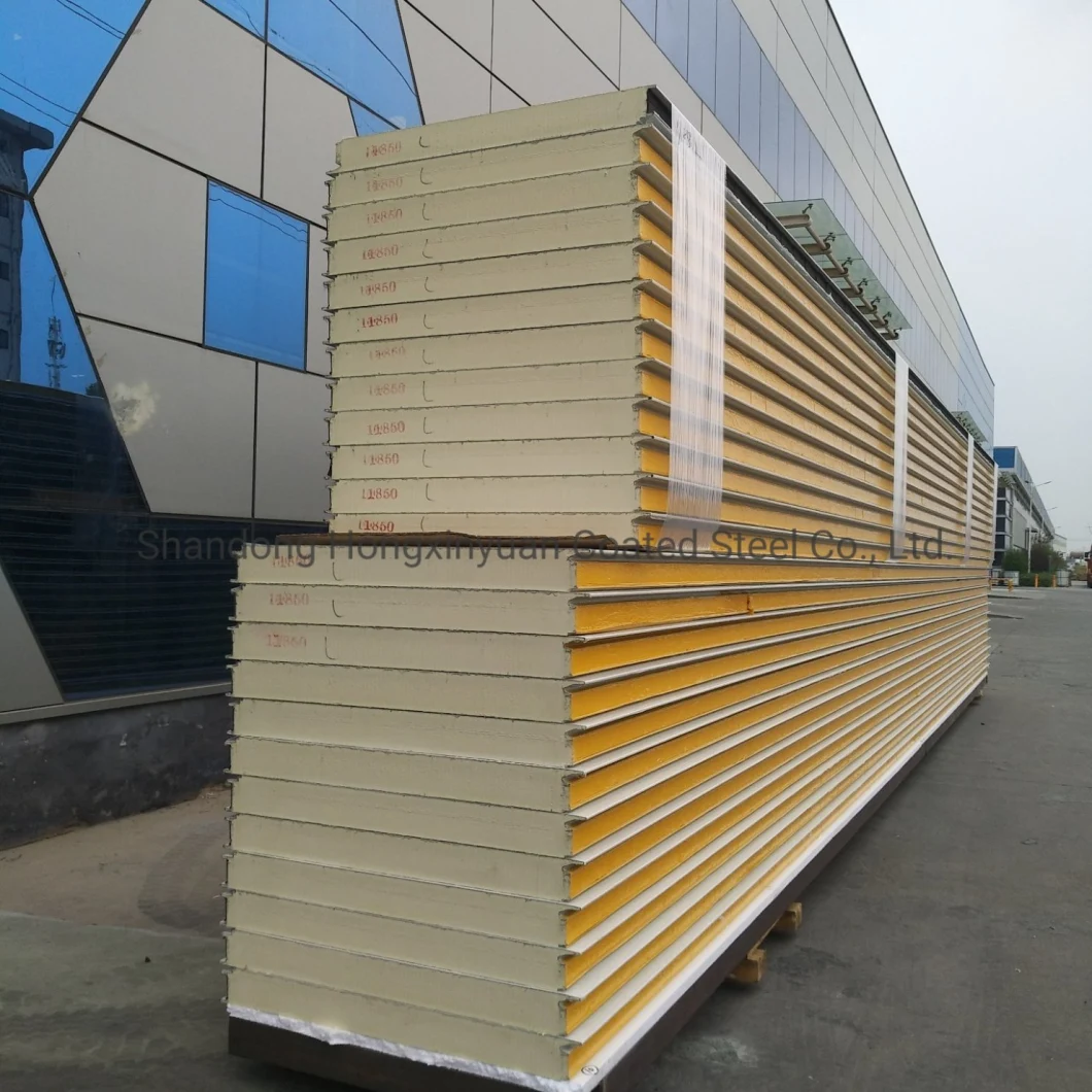 Heat Insulation PU/PIR Polyurethane Sandwich Panel for Work Shop Cold Storage Room