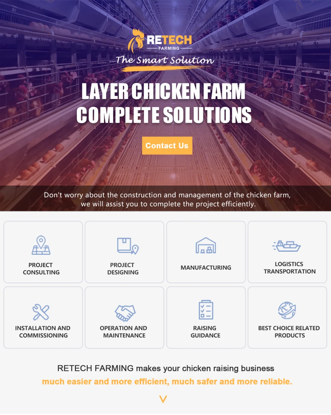 Design Automatic Egg Layer Poultry Farm Battery Chicken House for 10000 Laying Hens