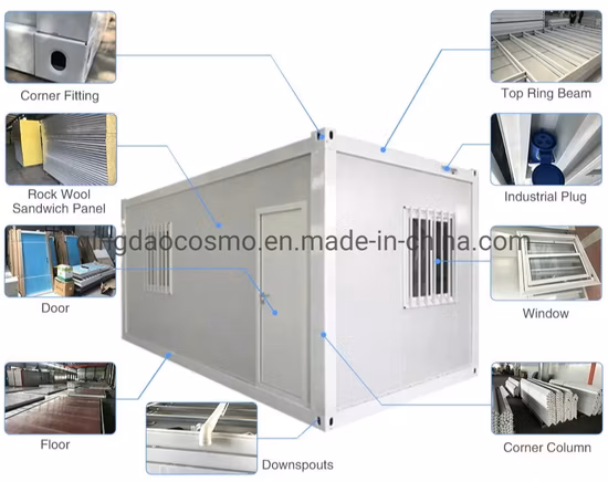 3X 40フィートプレハブモジュラープレハブポータブルコンテナハウス、プレハブ鉄骨構造。