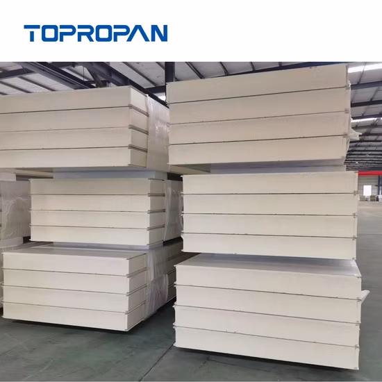 工場価格断熱壁屋根ロックウール/ポリウレタン/グラスウール防水サンドイッチ パネル EPS/PU/PIR/鉄鋼倉庫のワークショップ建設用サンドイッチ パネル