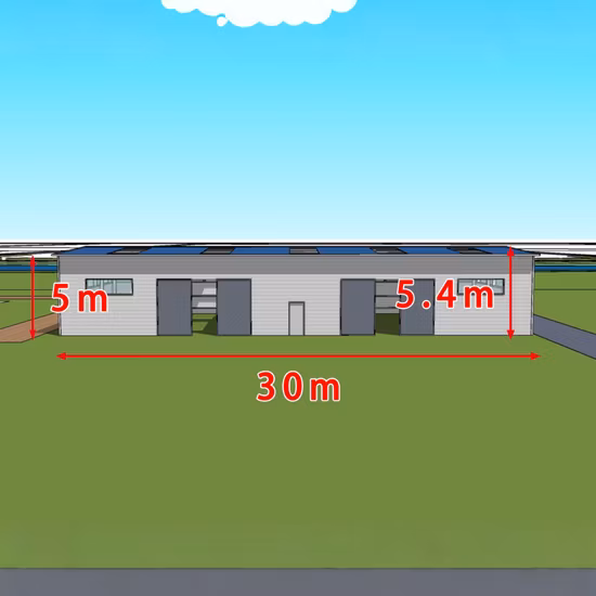 経済的なプレハブ作業場、プレハブ鉄骨造、倉庫、金属建築物